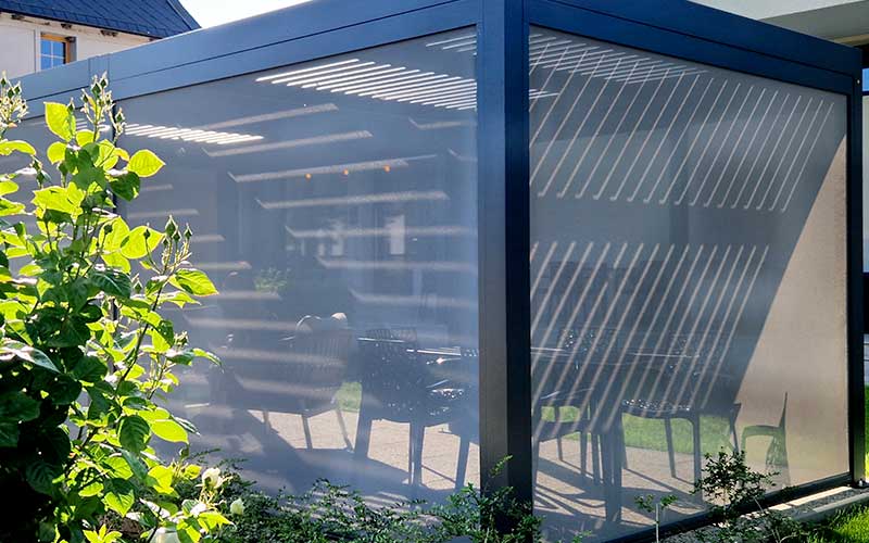 pergola chiusa in inverno